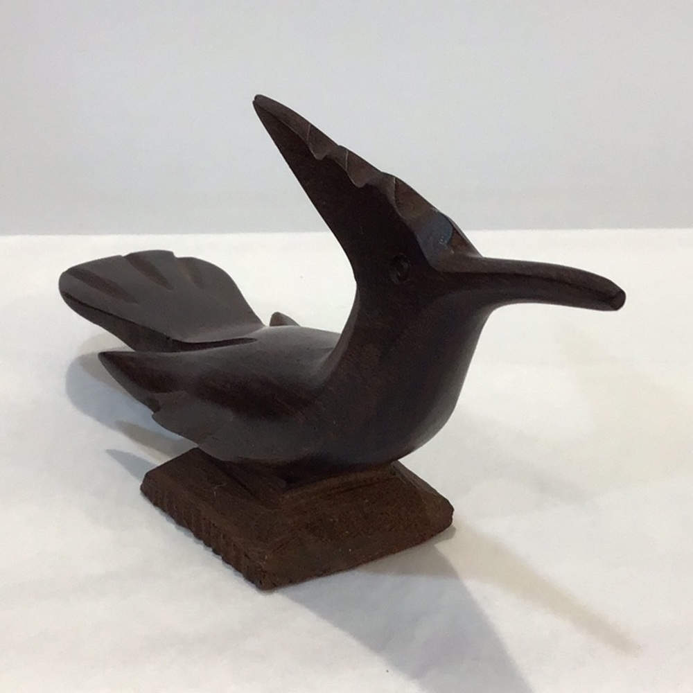 Carved wood road runner bird decoration - Picture 2 of 8